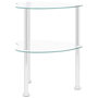 Voir la diapositive 3 : VIDAXL Table d'appoint 2 niveaux Transparent 38x38x50 cm Verre trempe