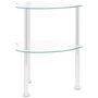 Voir la diapositive 3 : VIDAXL Table d'appoint 2 niveaux Transparent 38x38x50 cm Verre trempe