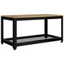 Voir la diapositive 2 : VIDAXL Table basse Marron clair et noir 90x45x45 cm MDF et fer