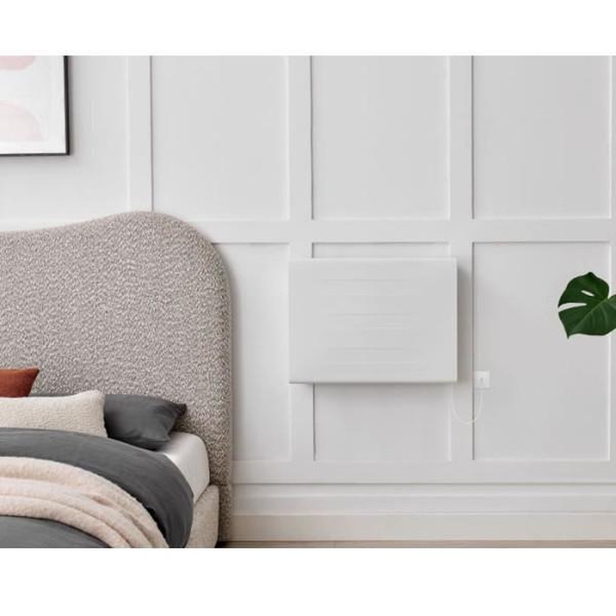 Voir la diapositive 5 : OCEANIC Radiateur  électrique fixe a inertie seche - double coeur de chauffe - 1000 w - oceanic - blanc mat -nf