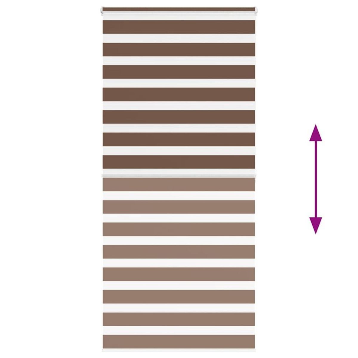 VIDAXL Store zebre marron 100x200 cm largeur du tissu 95,9cm polyester