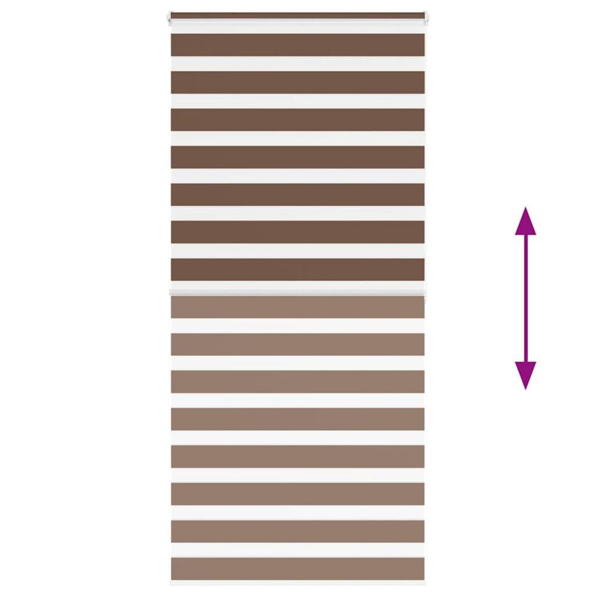 VIDAXL Store zebre marron 100x200 cm largeur du tissu 95,9cm polyester