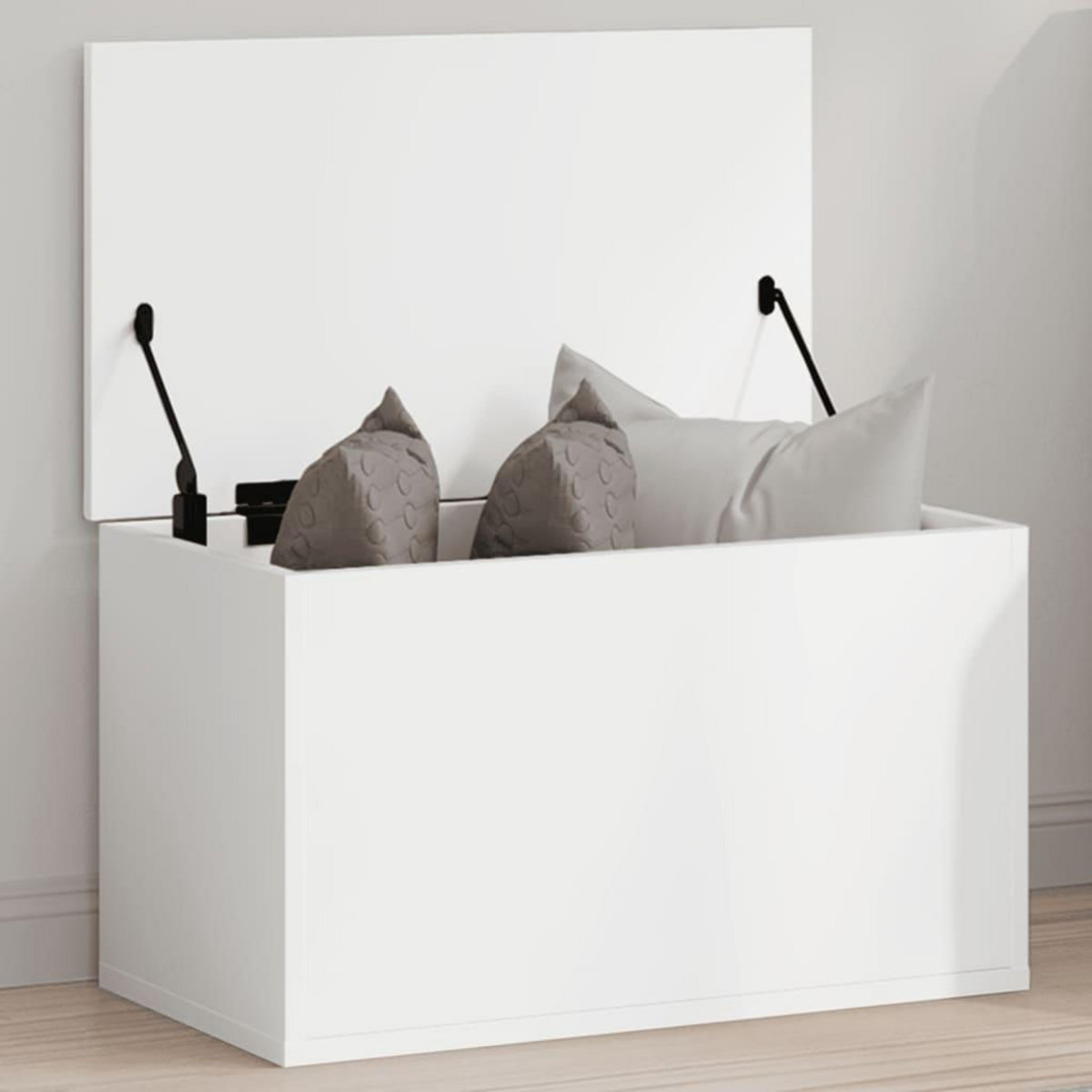 VIDAXL Boîte de rangement blanc 60x35x35 cm bois d'ingenierie