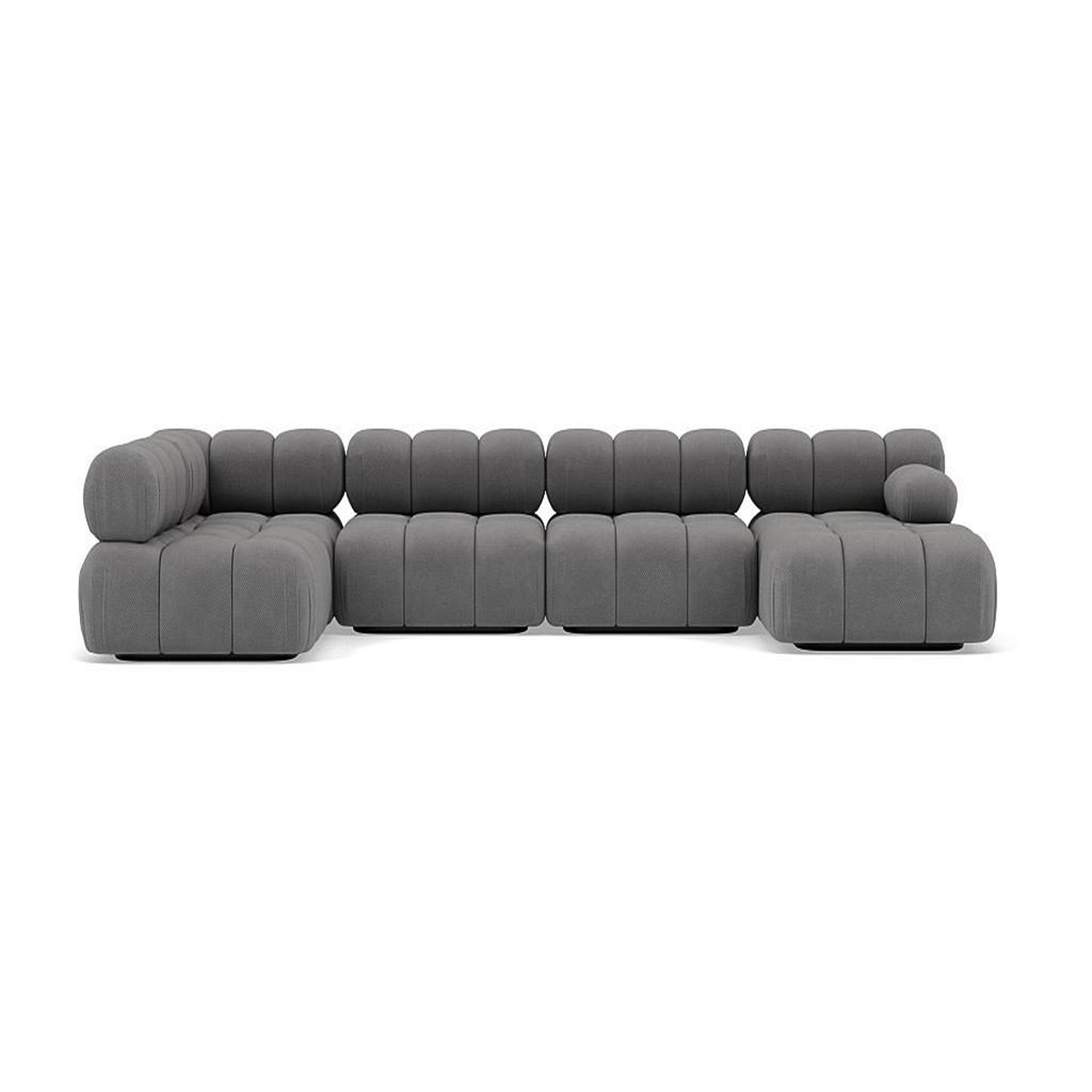 Voir la diapositive 1 : LISA DESIGN Ruby - canapé panoramique modulable d'angle gauche 7 places en velours texturé