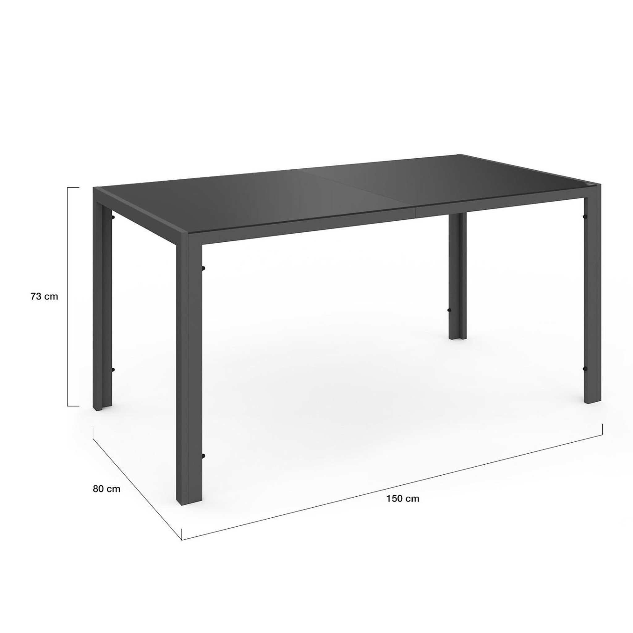Voir la diapositive 5 : ID MARKET Salon de jardin madrid table 150 cm et 6 chaises empilables terracotta et gris
