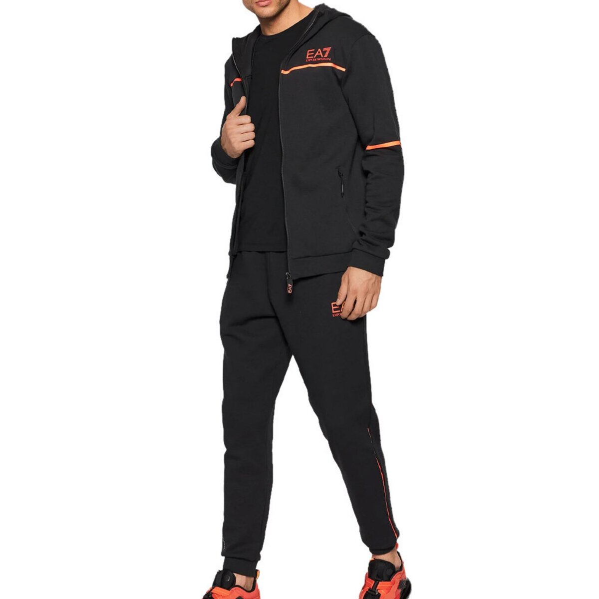 Survêtement discount orange homme