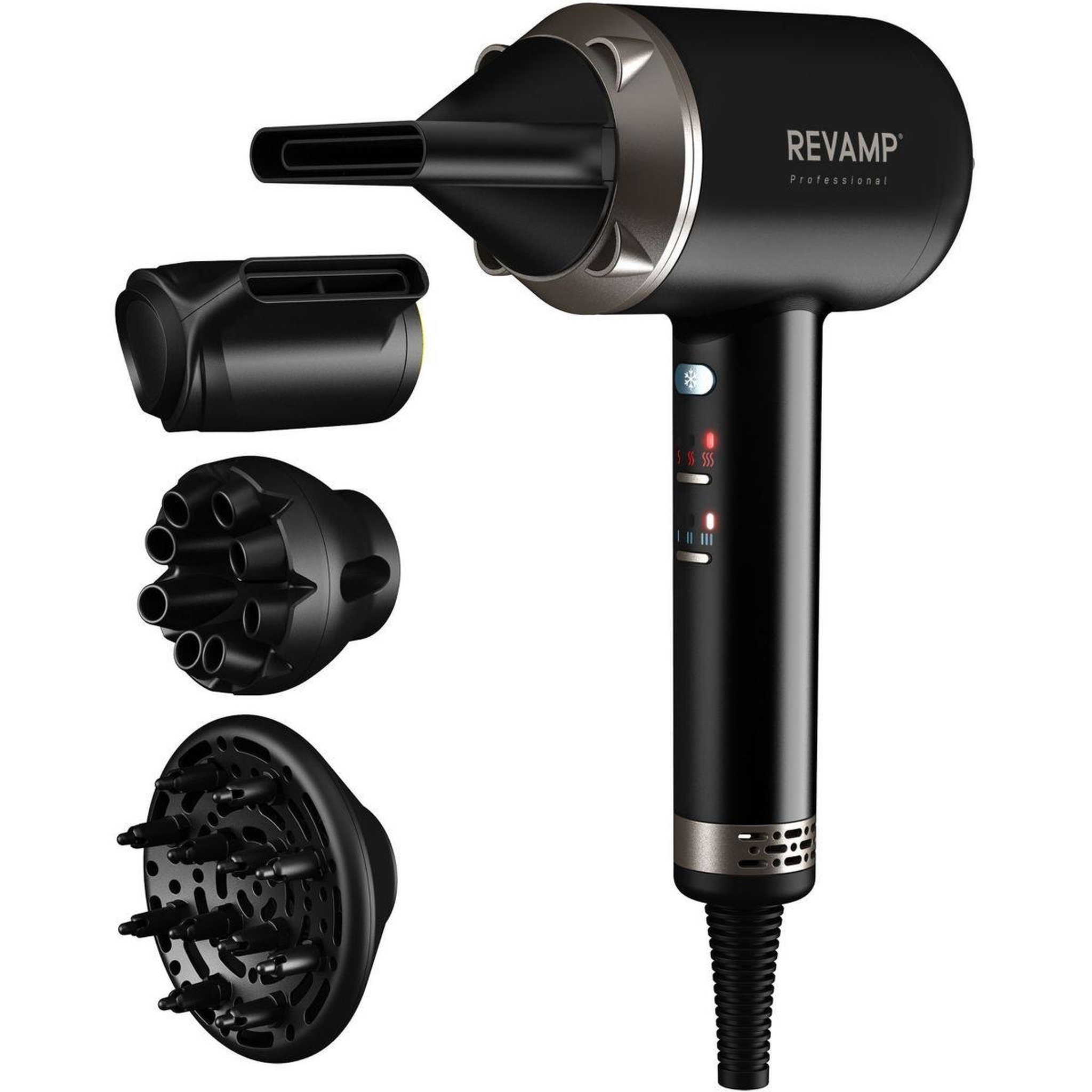 REVAMP Sèche cheveux Quad ion haute vélocité progloss