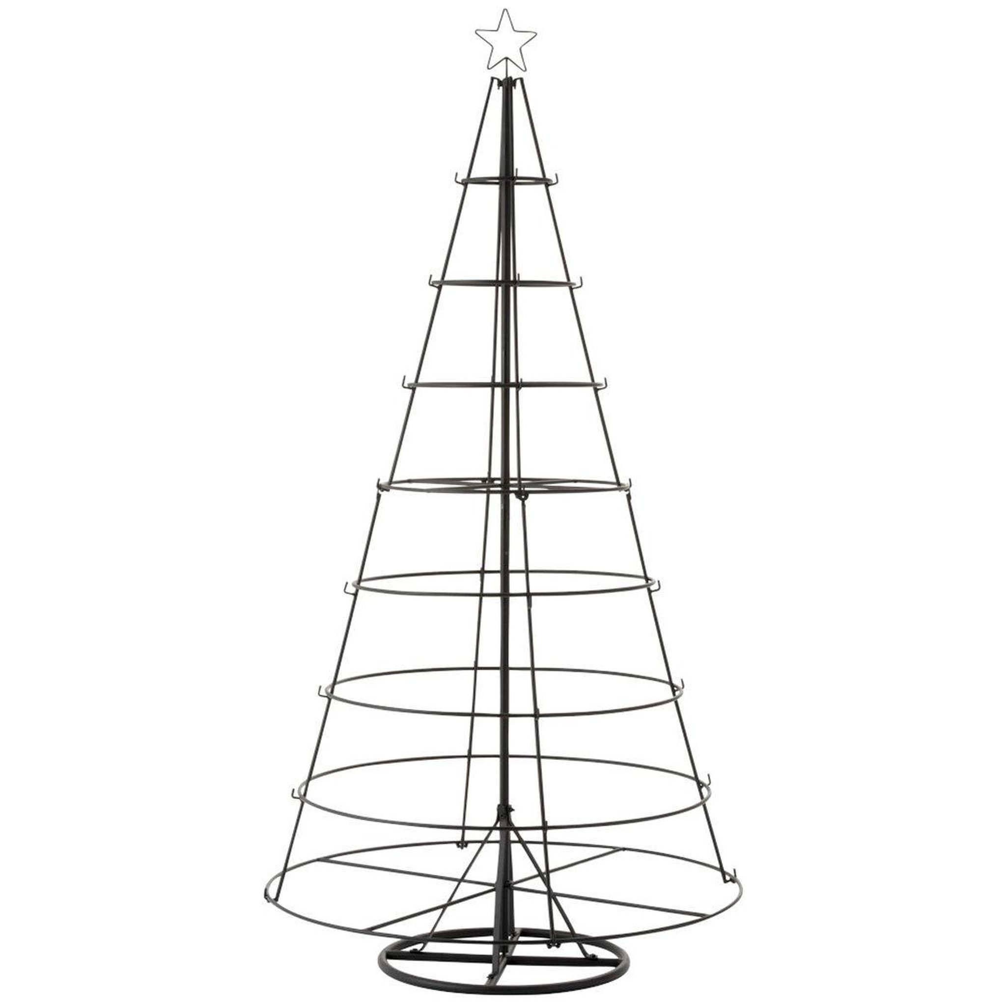Voir la diapositive 1 : J-LINE Statue déco  arbre de noël 8 niveaux  188cm noir