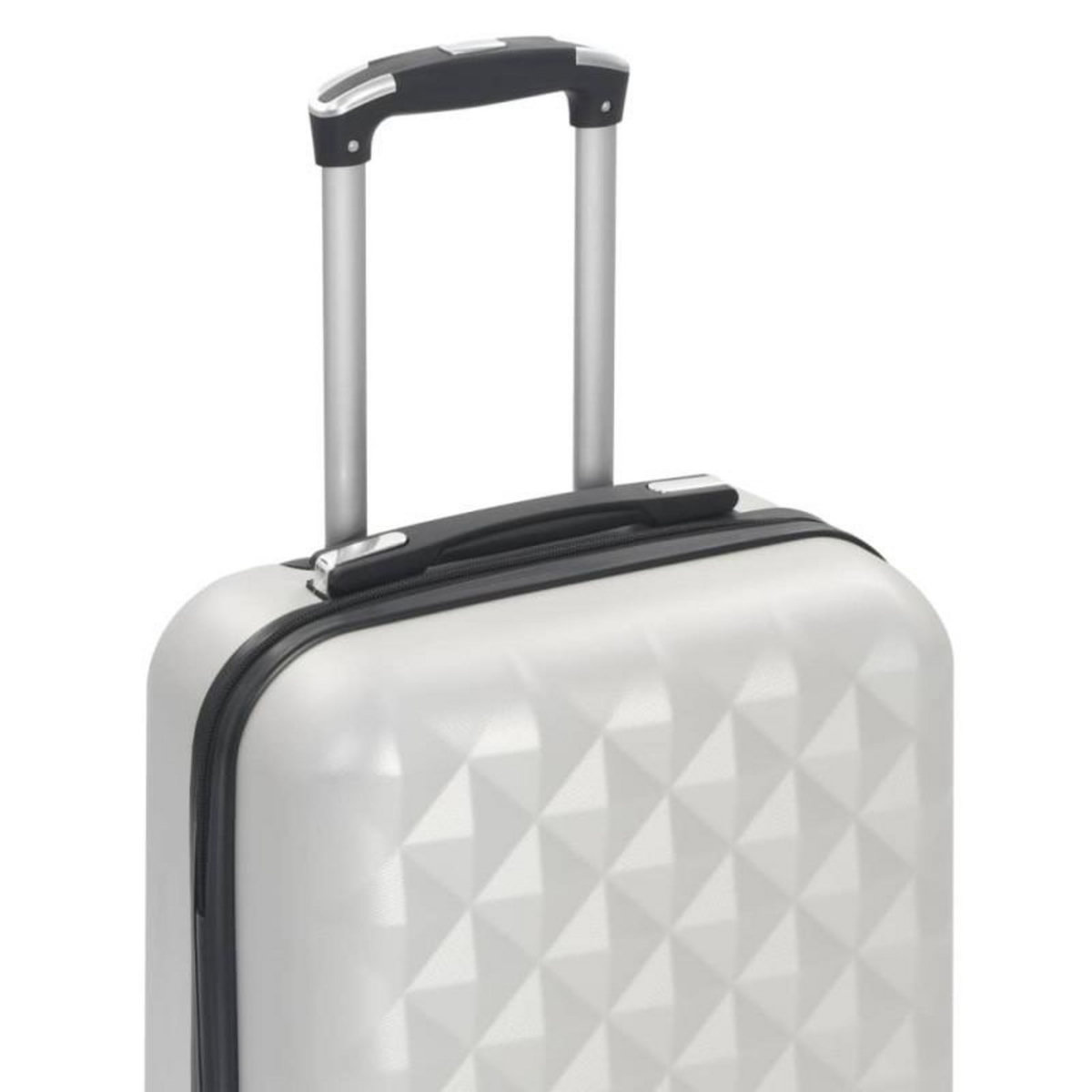 VIDAXL Valise rigide Argenté brillant ABS