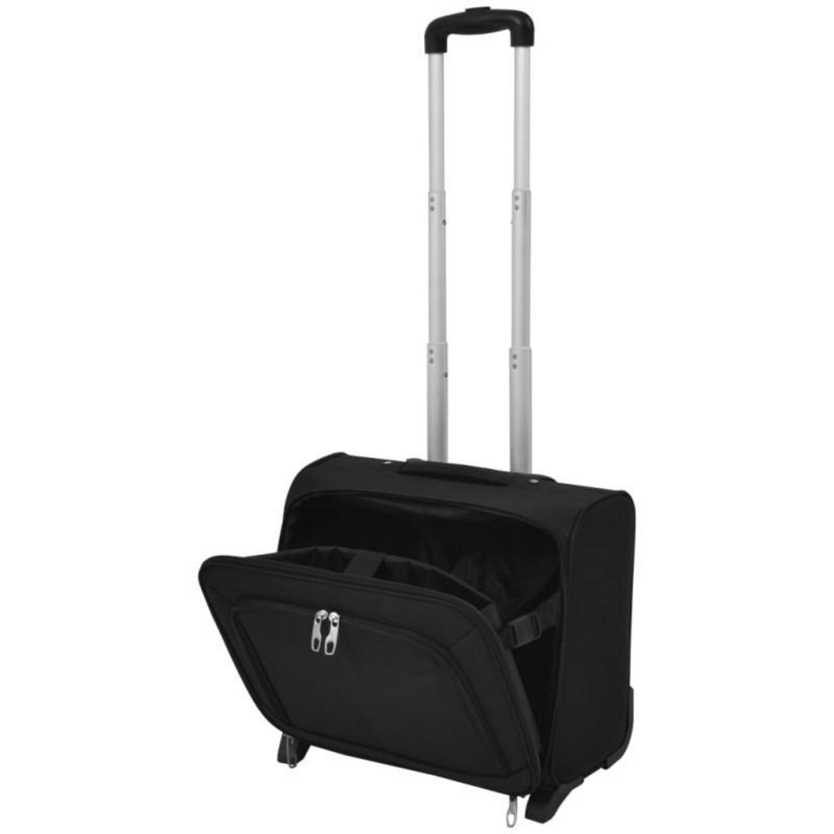 VIDAXL Valise de pilote Noir