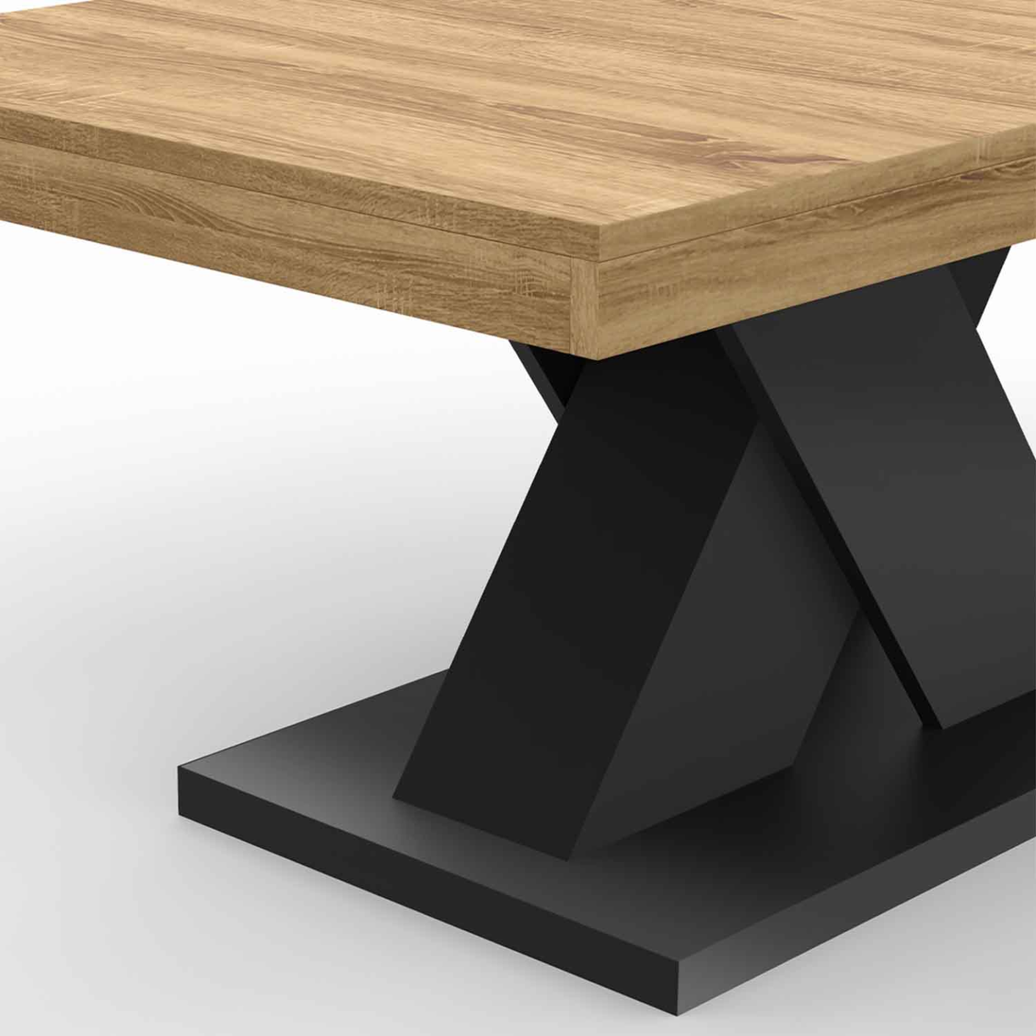 Voir la diapositive 5 : ID MARKET Table basse alicia plateau bois et pied x noir