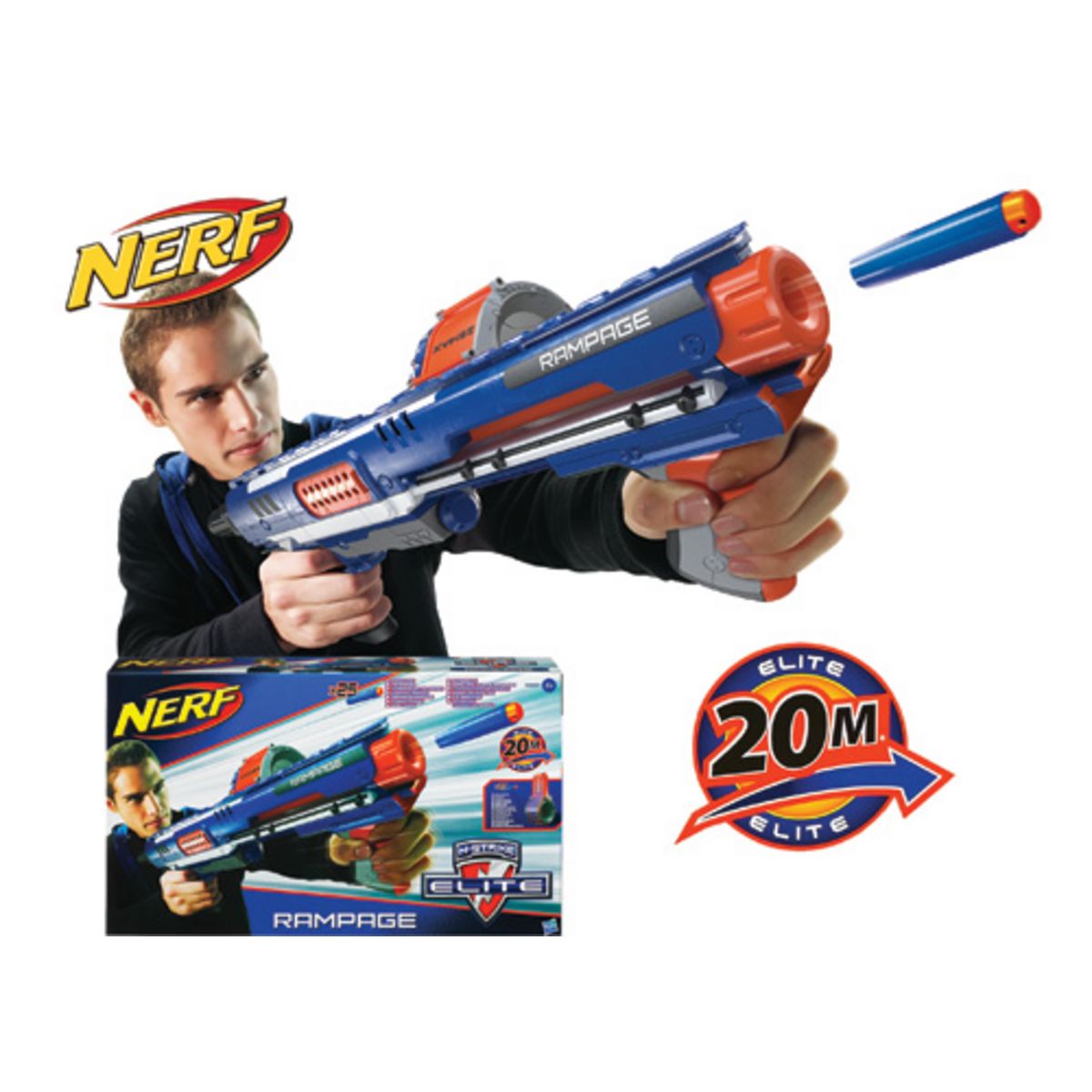 NERF Pistolet élite rampage
