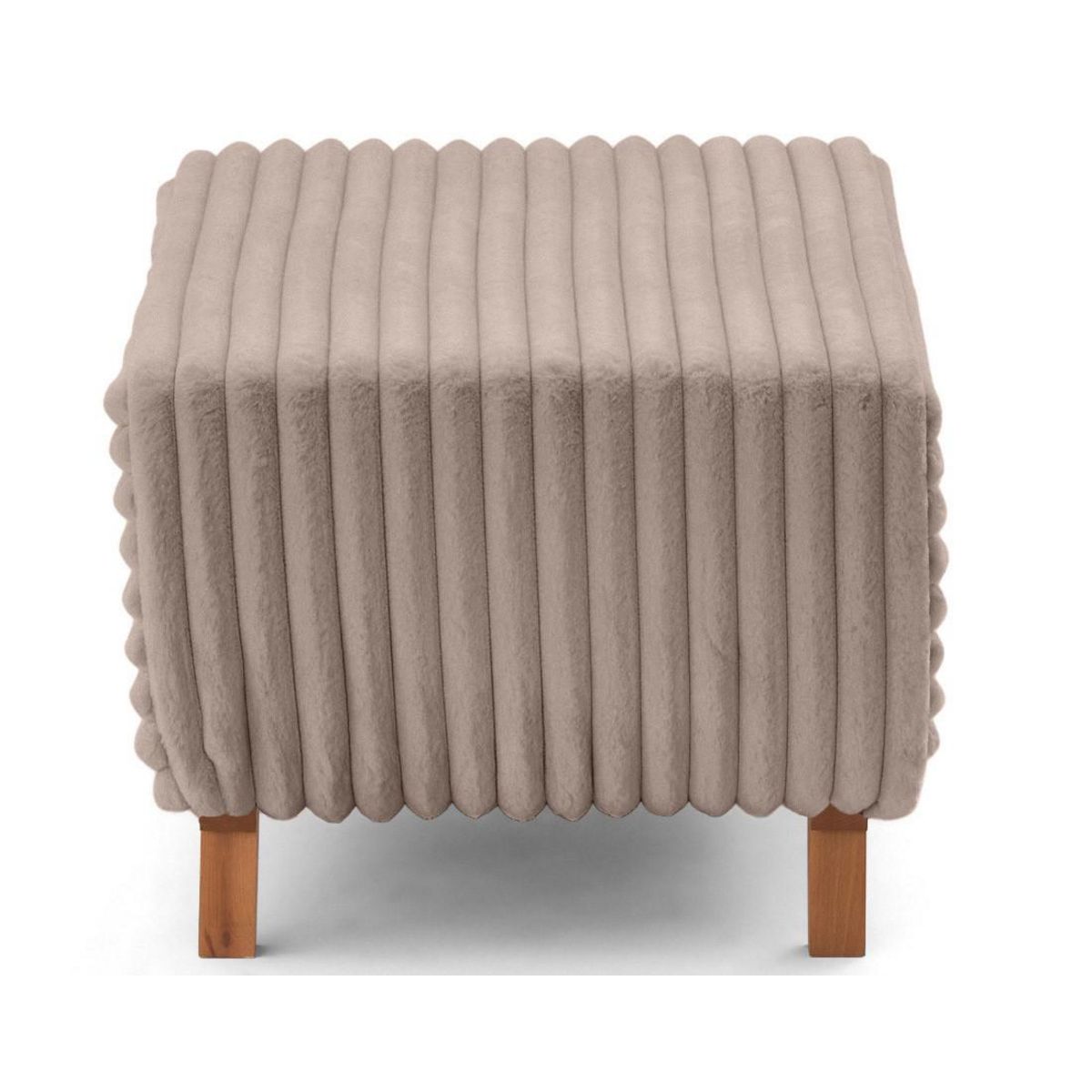 BEST MOBILIER Cristal - bout de lit - en fausse fourrure côtelée