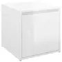 VIDAXL Tiroir boîte Blanc brillant 40,5x40x40 cm Bois d'ingenierie