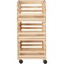 Voir la diapositive 1 : Lot de 3 caisses de rangement empilables en bois massif L37cm MARAICHER