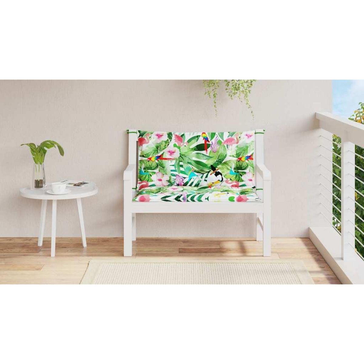 VIDAXL Coussins de banc de jardin lot de 2 multicolore 100x50x7 cm