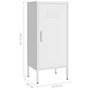 Voir la diapositive 6 : VIDAXL Armoire de rangement Blanc 42,5x35x101,5 cm Acier