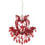 Voir la diapositive 3 : Paris Prix Lustre en Verre  Antique  57cm Rouge