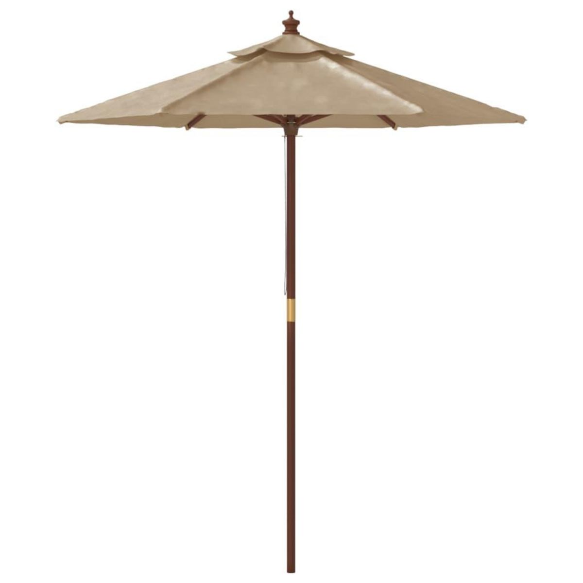 VIDAXL Parasol de jardin avec mat en bois taupe 196x231 cm