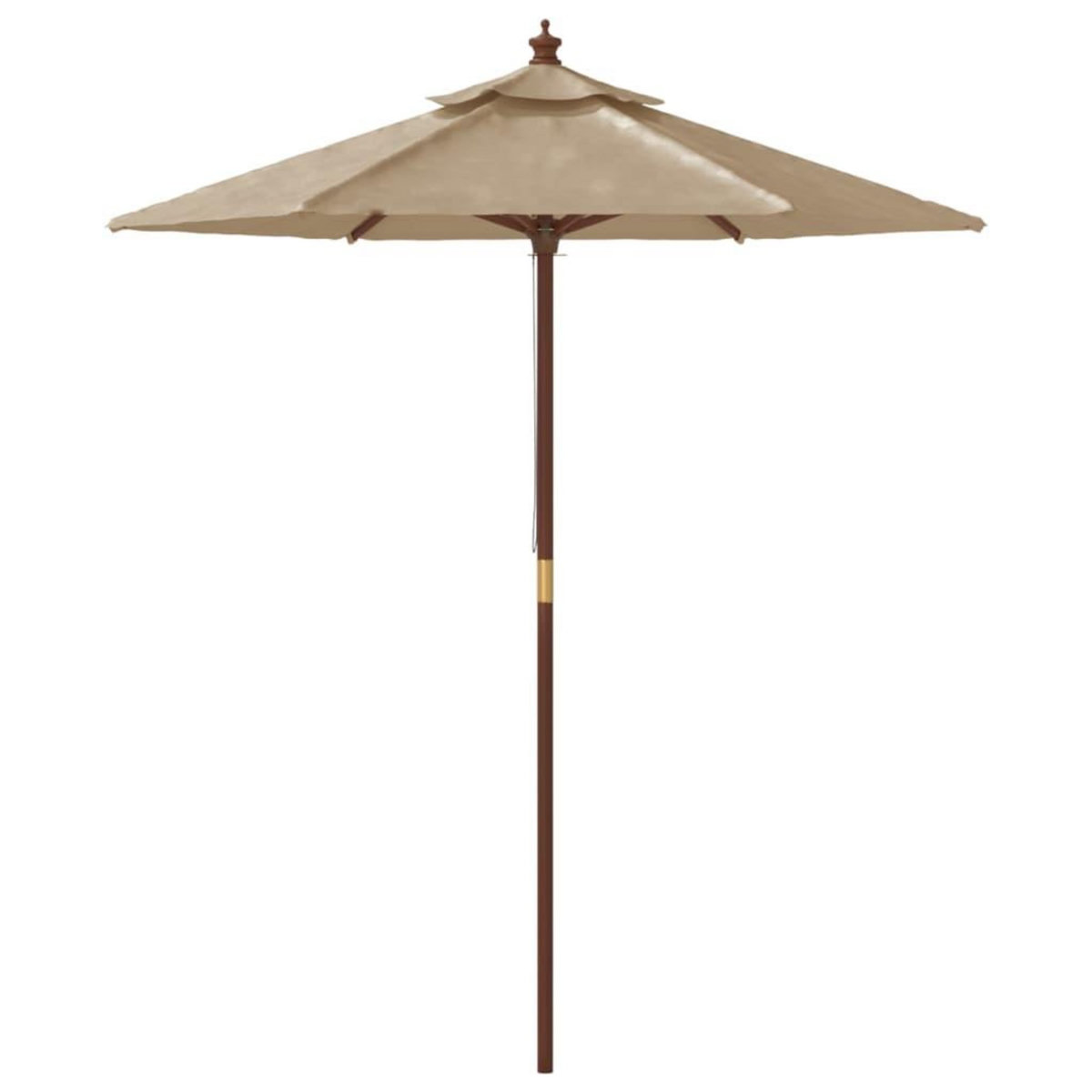 VIDAXL Parasol de jardin avec mat en bois taupe 196x231 cm