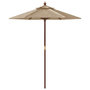 Voir la diapositive 4 : VIDAXL Parasol de jardin avec mat en bois taupe 196x231 cm