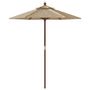 Voir la diapositive 4 : VIDAXL Parasol de jardin avec mat en bois taupe 196x231 cm
