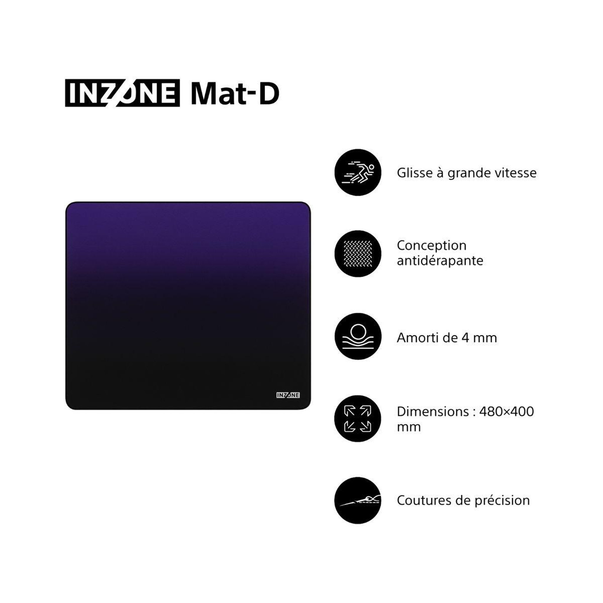 Voir la diapositive 2 : SONY Tapis de souris inzone mat-d