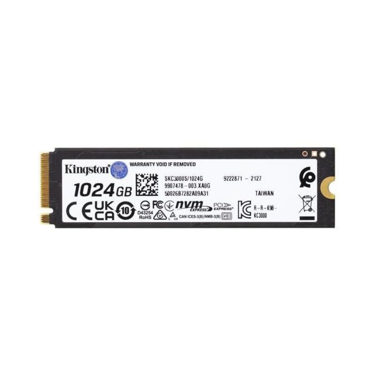 Kingston KINGSTON - SSD Interne - KC3000 - 1024Go - M.2 NVMe SKC3000S/1024G