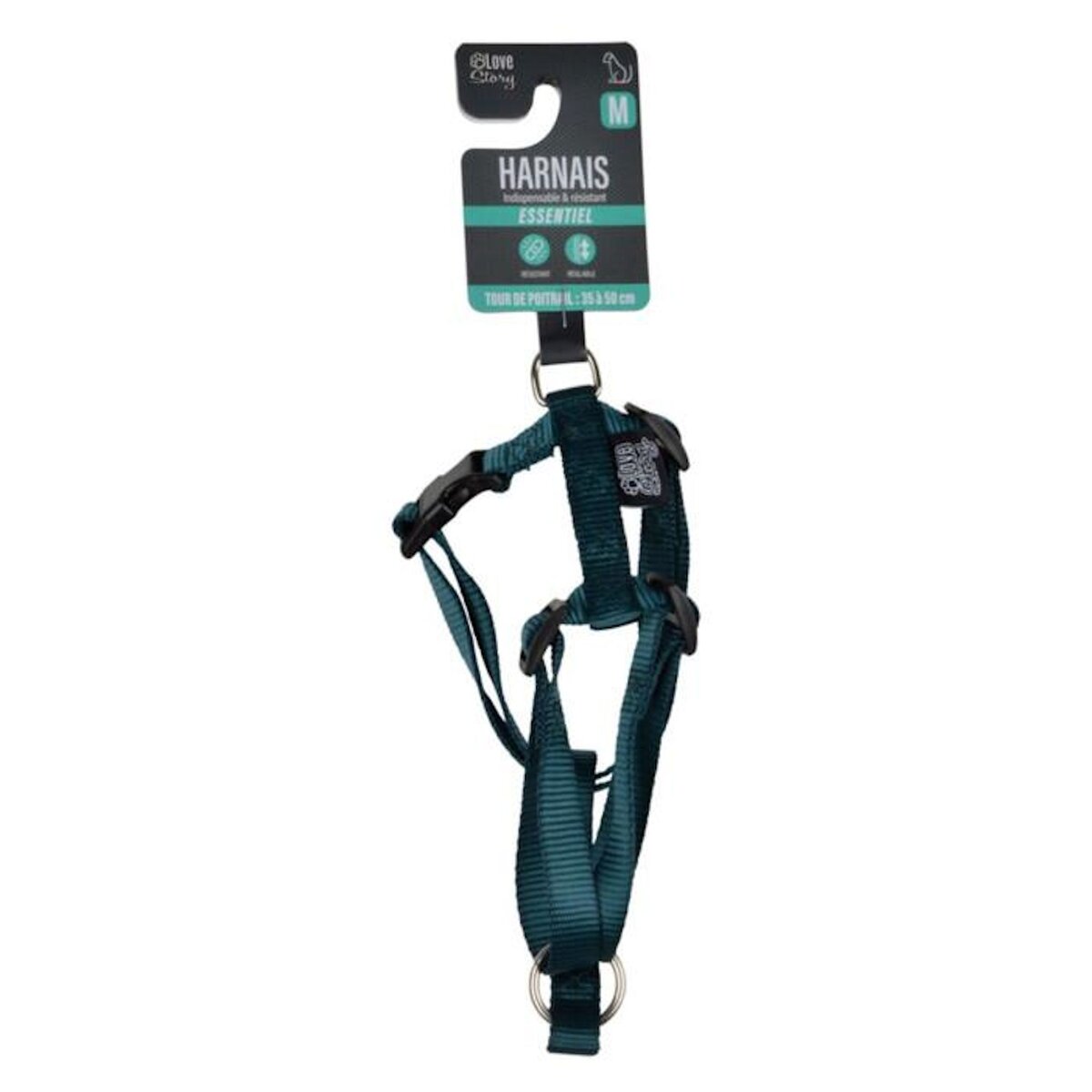 Paris Prix Harnais Réglable Chien  Essentiel  35-50cm Émeraude