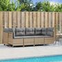 Voir la diapositive 1 : VIDAXL Salon de jardin avec coussins 5 pcs beige resine tressee