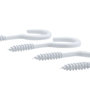 Voir la diapositive 4 :  Crochet à visser plastifié blanc filet bois Vissal 3x16mm  lot de 10 crochets