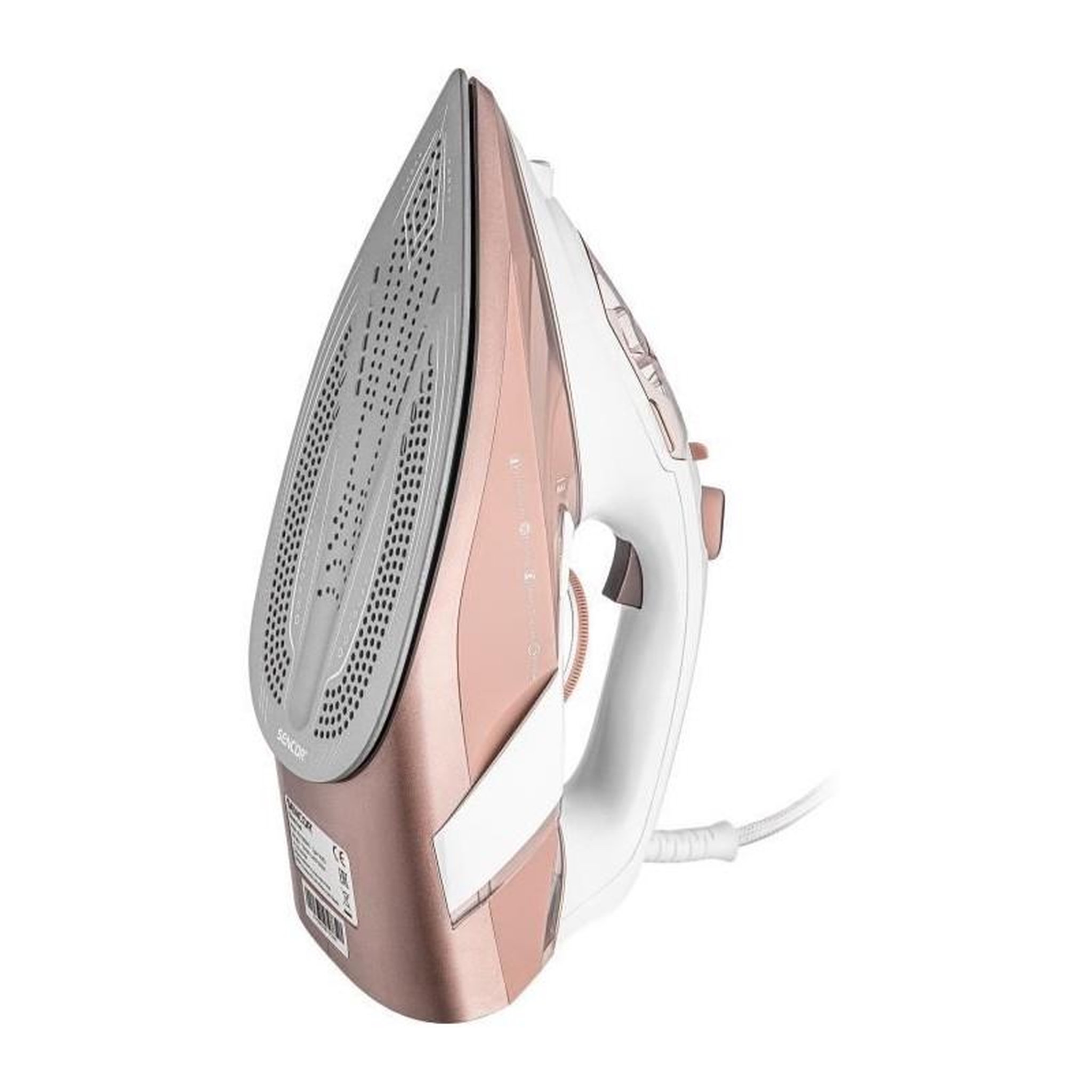 Voir la diapositive 3 : SENCO Fer a vapeur - SENCOR - SSI 8300RS - 3200 W - 350 ml - 45 g/min - Blanc / Rose
