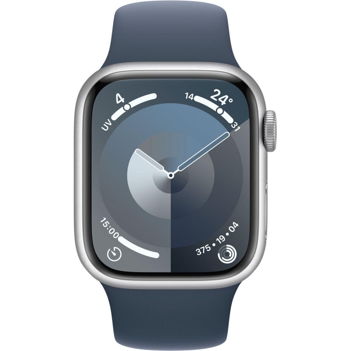 APPLE Montre connectée Serie 9 45mm Aluminium/Argent Bleu Orage S/M