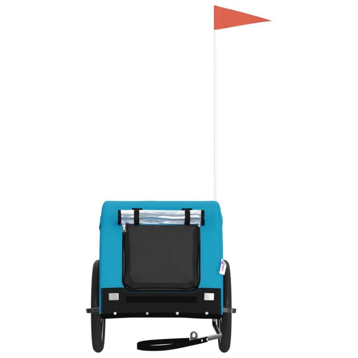 VIDAXL Remorque de velo pour animaux de compagnie bleu et noir