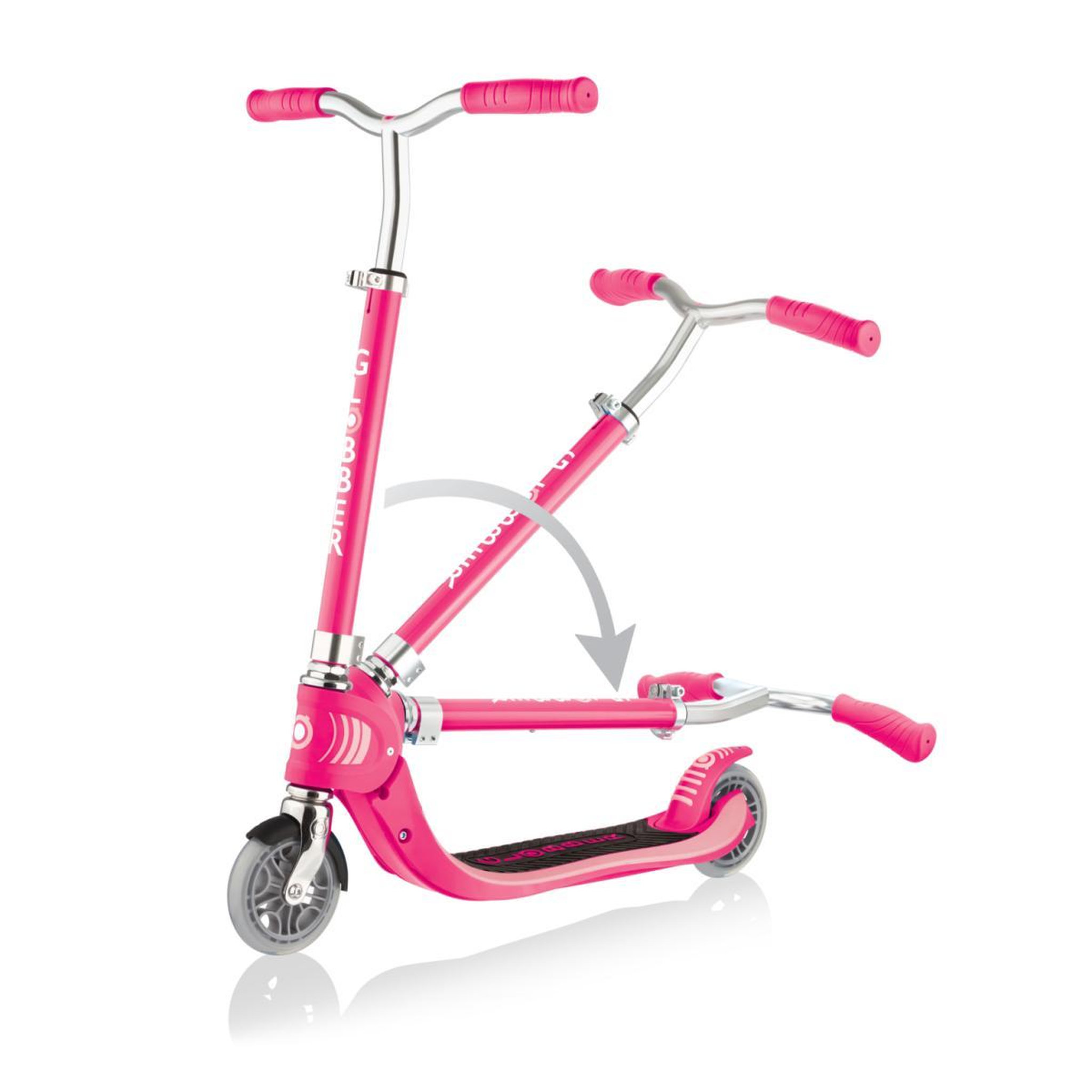 Voir la diapositive 3 : Globber Flow 125 Foldable V2 Rose Fluo / Pastel Rose
