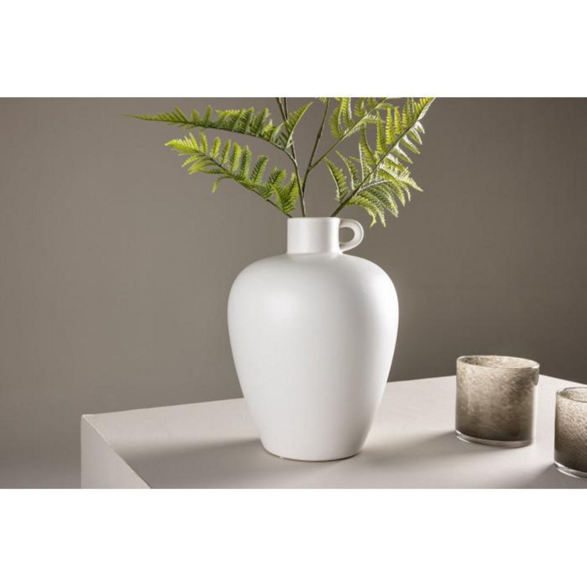 Paris Prix Vase Urne en Céramique  Cent  33cm Blanc Cassé