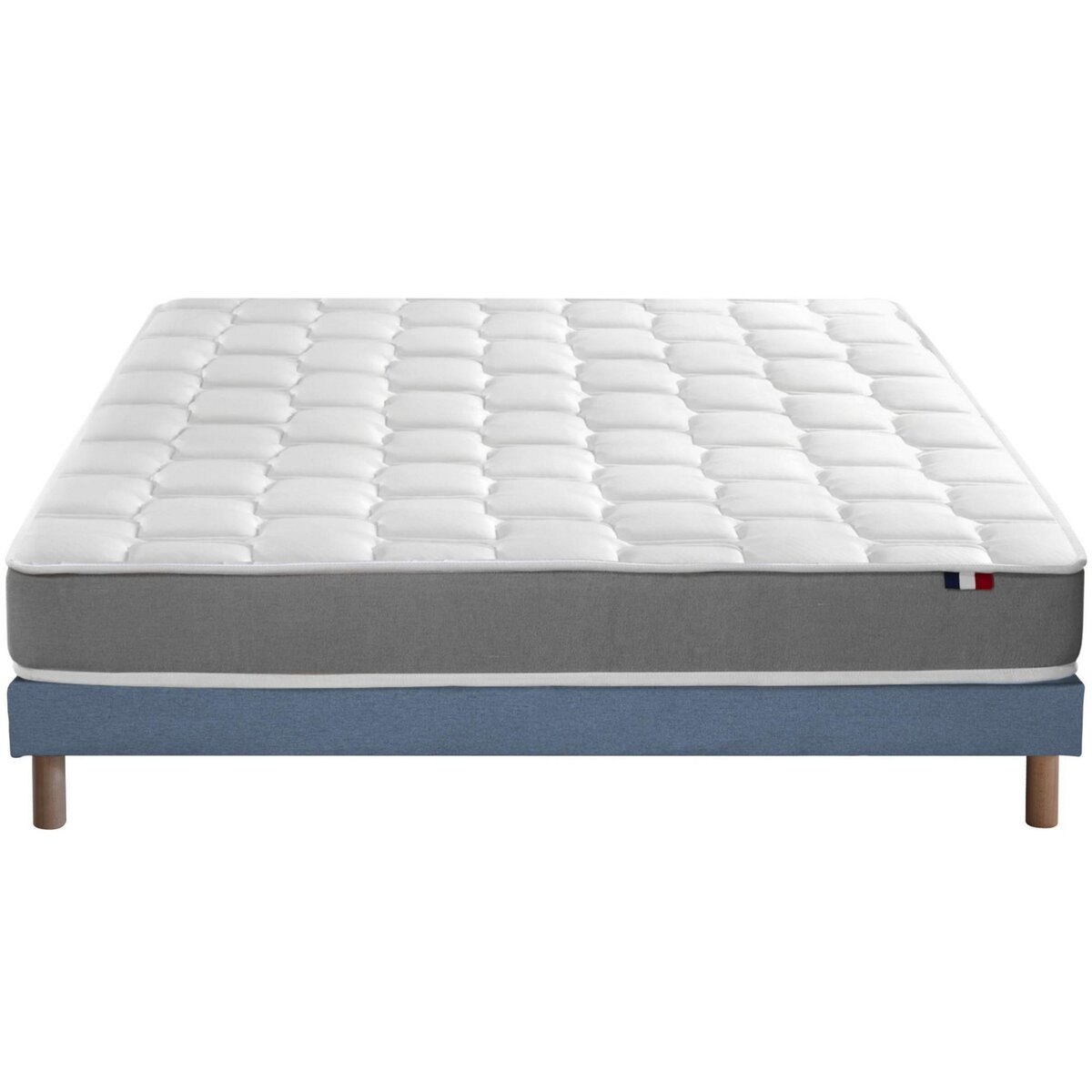 IDLITERIE Ensemble matelas mémoire de forme MAM AZUR avec sommier - confort français