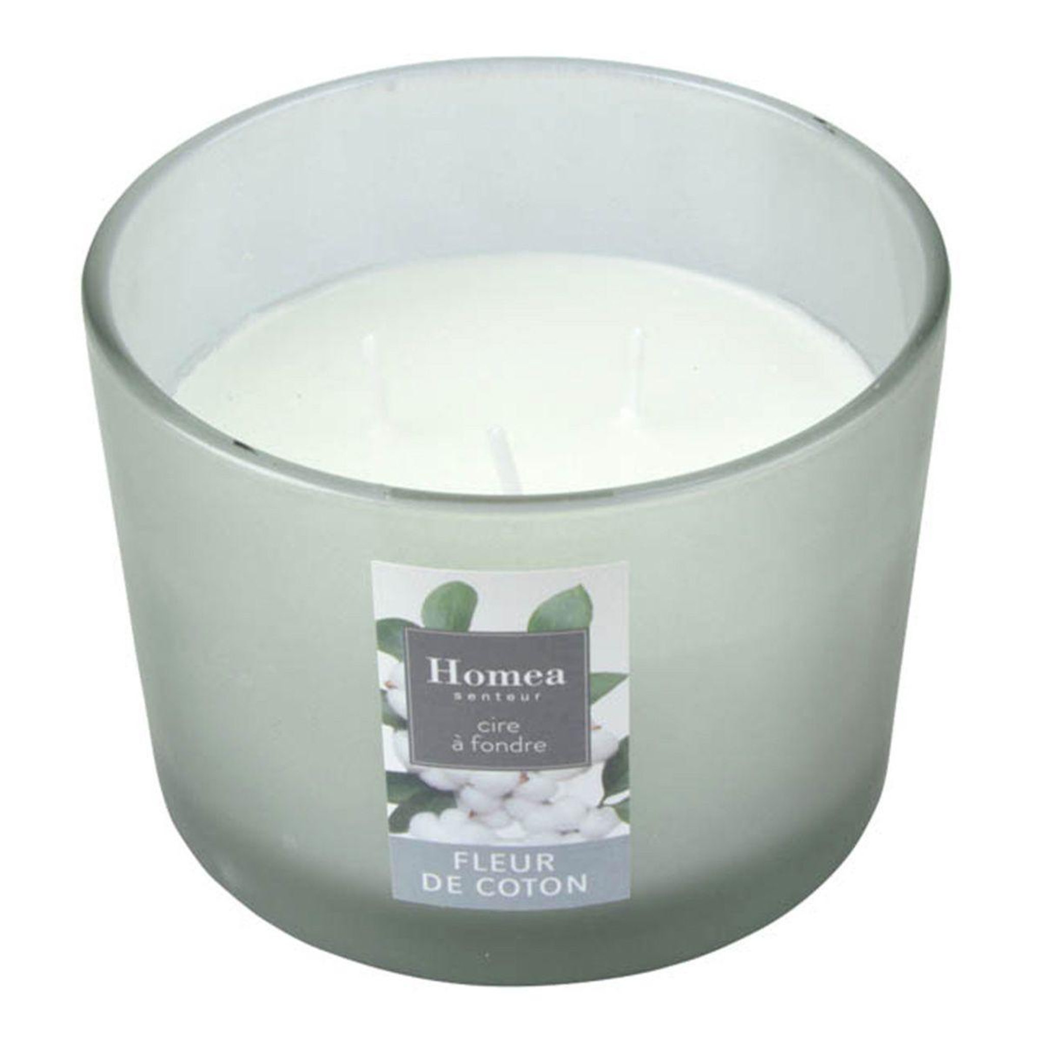 HOMEA Bougie Verrine Parfumée  Essentiel II  11cm Fleur de Coton