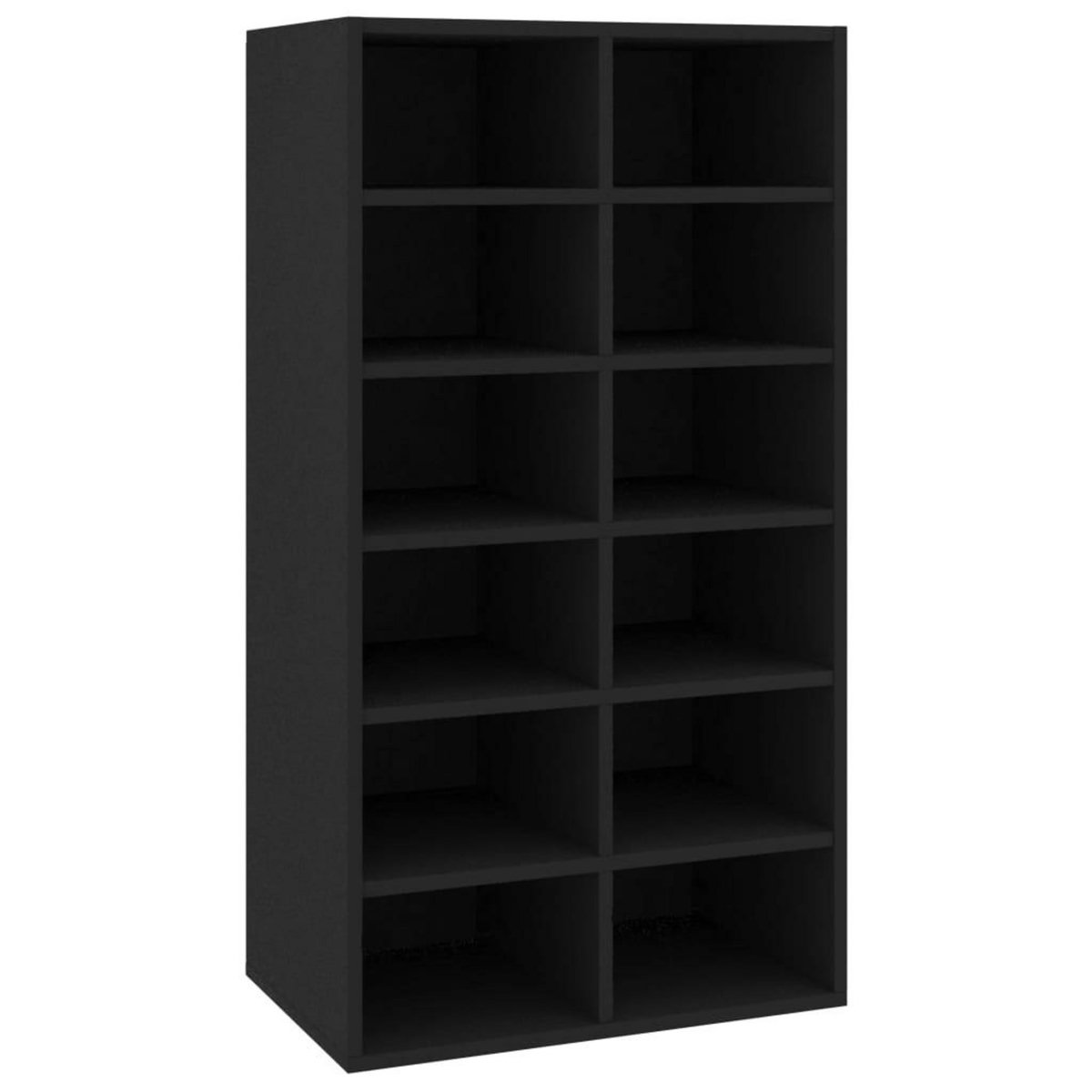 VIDAXL Etagere a chaussures Noir 54x34x100,5 cm Bois d'ingenierie
