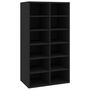 Voir la diapositive 2 : VIDAXL Etagere a chaussures Noir 54x34x100,5 cm Bois d'ingenierie