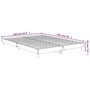 Voir la diapositive 6 : VIDAXL Cadre de lit sans matelas blanc 135x190 cm bois d'ingenierie