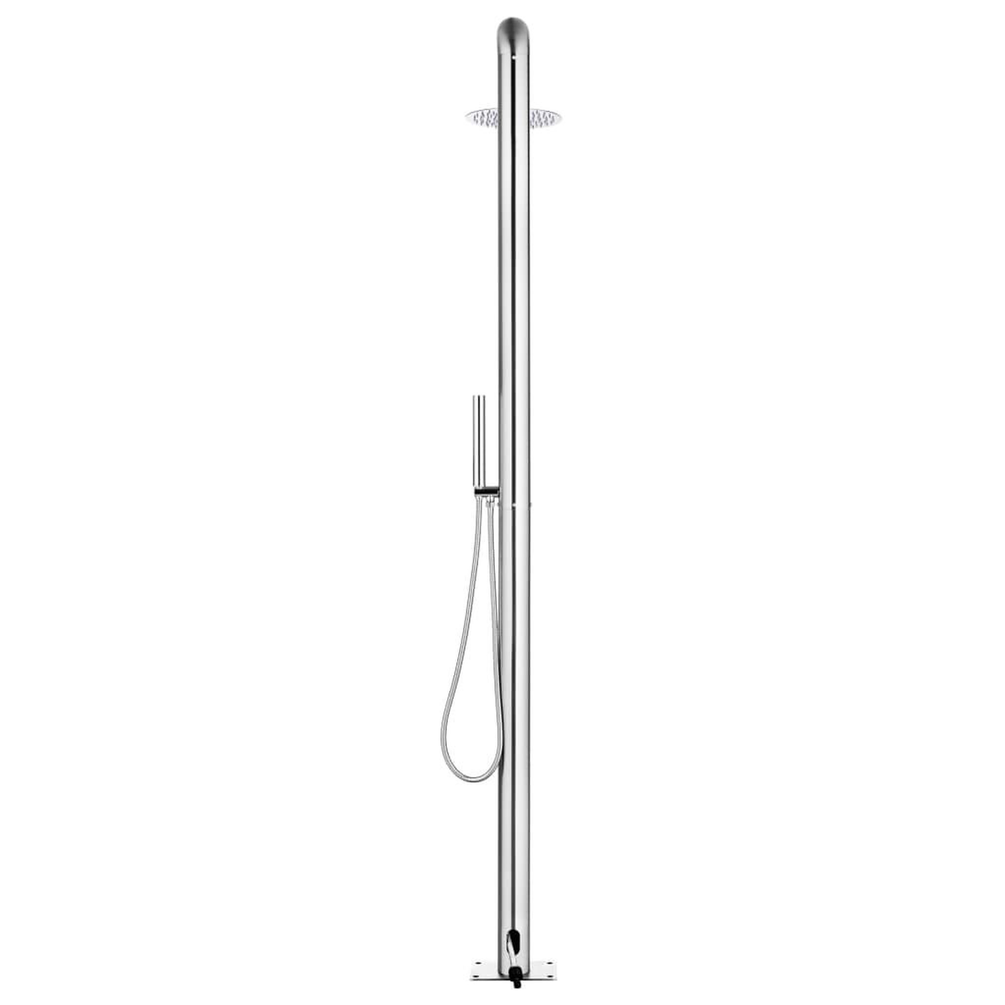 Voir la diapositive 5 : VIDAXL Douche de jardin 225 cm Acier inoxydable