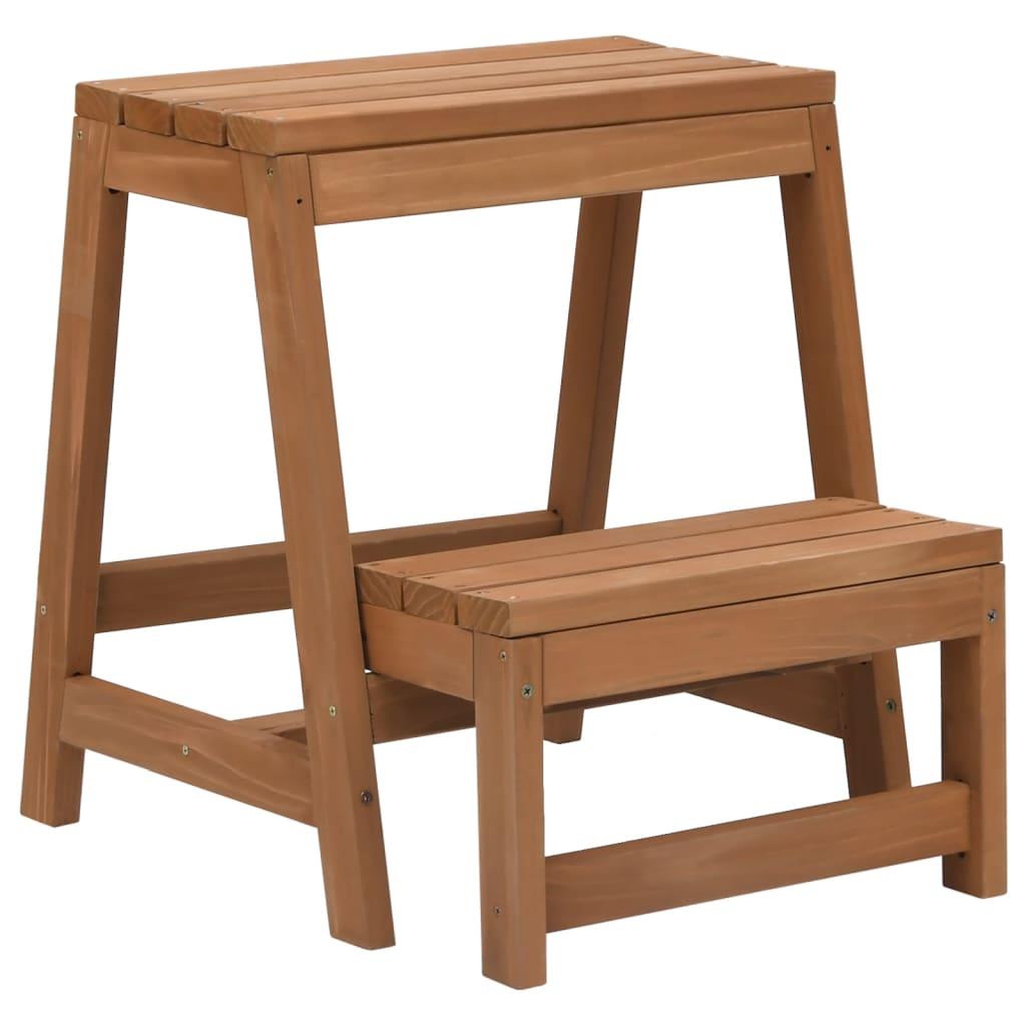 VIDAXL Escabeau pliable bois de sapin massif