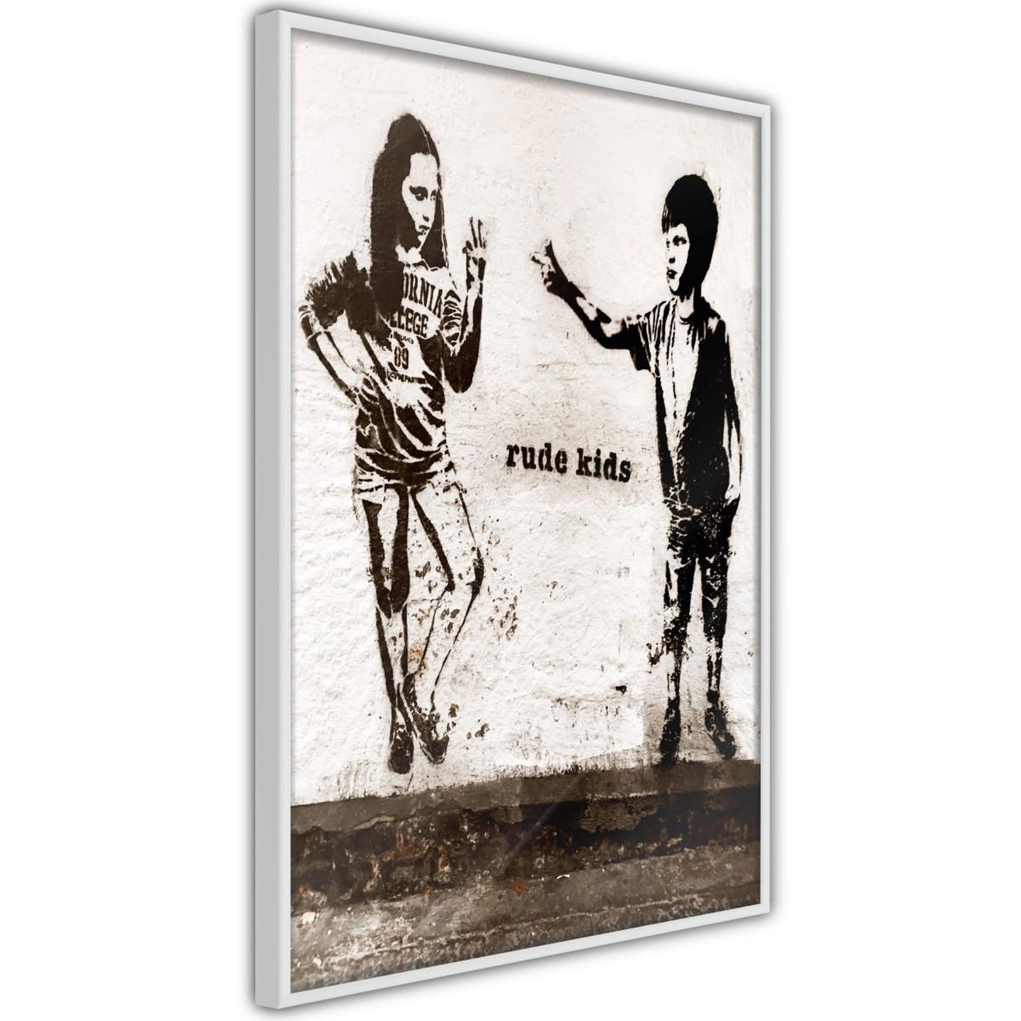 Paris Prix Affiche Murale Encadrée  Banksy Rude Kids