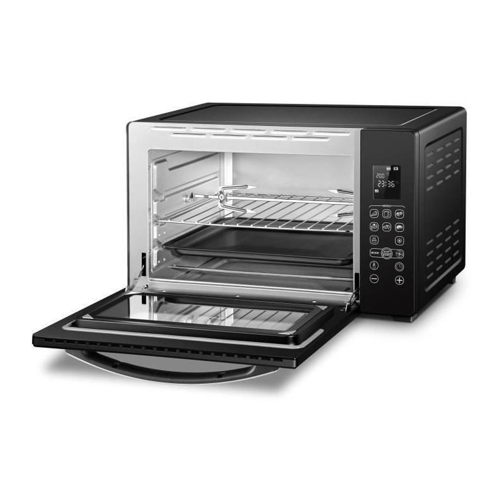 Voir la diapositive 2 : CONTINENTAL EDISON CONTINENTAL EDISON CEMF45DIG - Minifour electrique 45L noir  - 2000W - Rotissoire, Convection naturelle