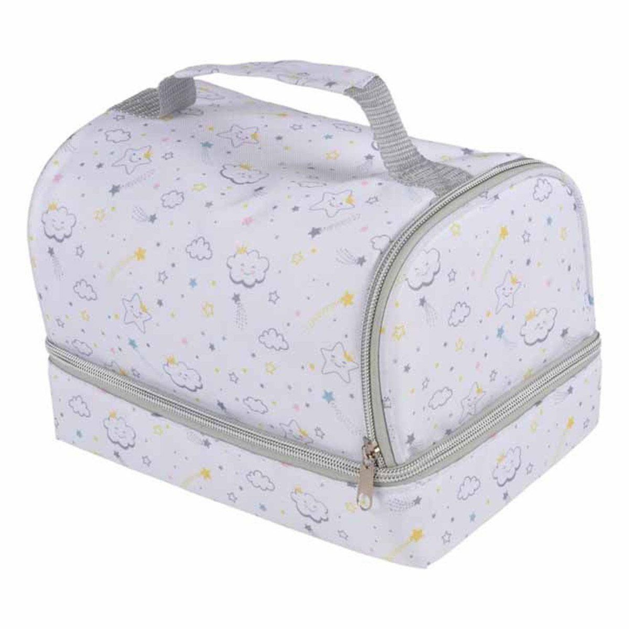 BEBE DOUCEUR Vanity 2 compartiments pour bébé  ciel  23cm blanc