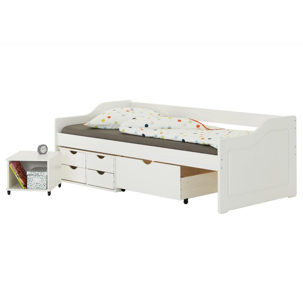 IDIMEX Lit fonctionnel SENTA en pin massif, 90 x 200 cm