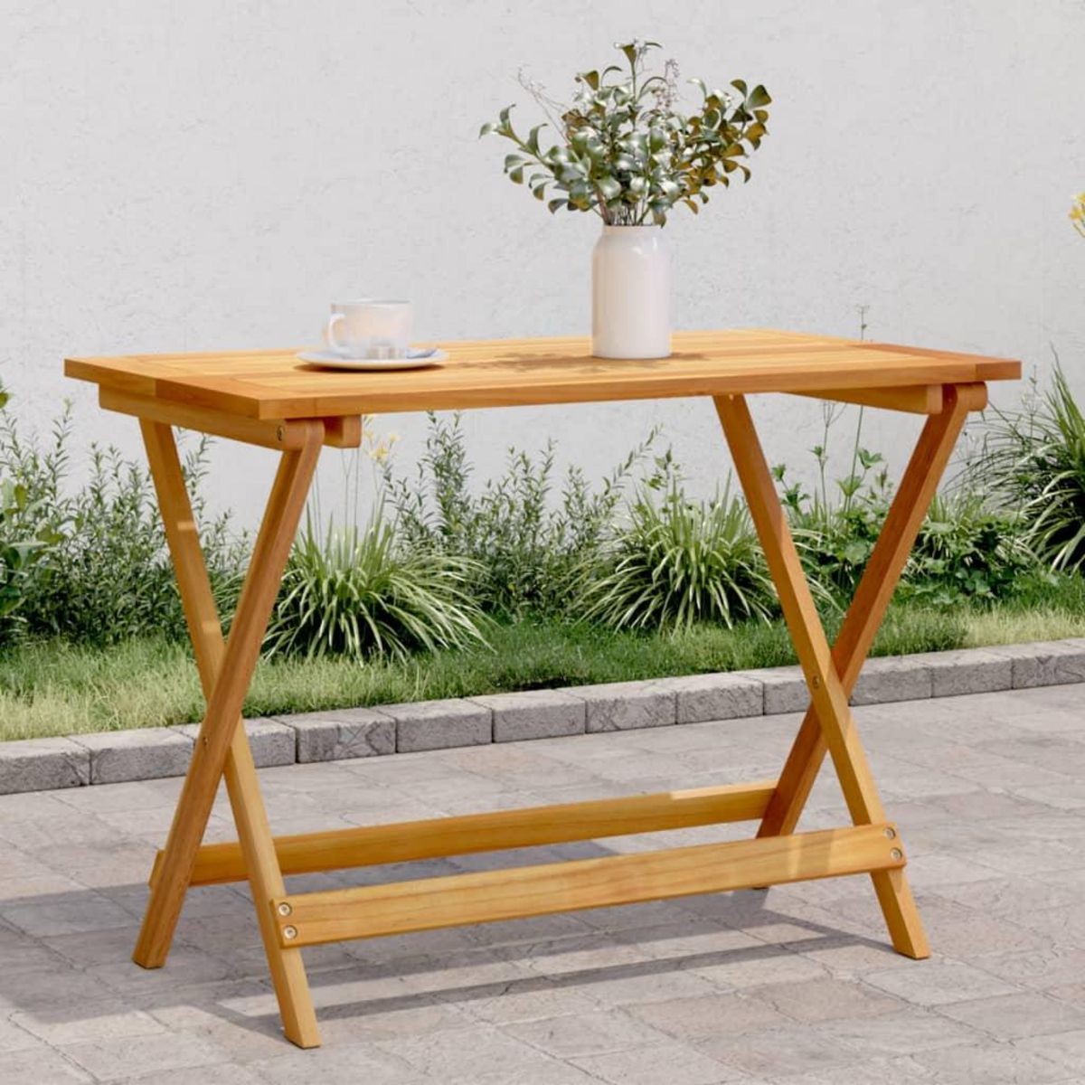 VIDAXL Table pliable de jardin 90x52,5x65 cm bois d'acacia solide