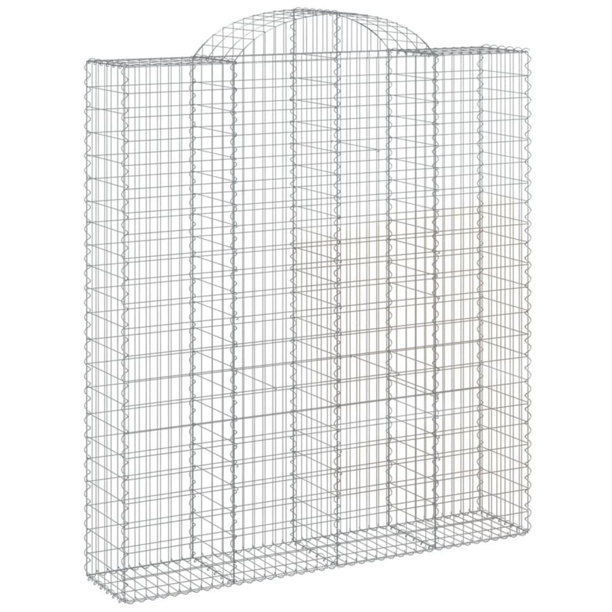 VIDAXL Paniers a gabions arques 10 pcs 200x50x220/240 cm Fer galvanise