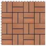 VIDAXL Carreaux de terrasse 22 pcs 30 x 30 cm 2 m^2 WPC Teck